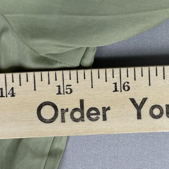 Danielle Bernstein Mini Dress Ladies Sm Green Corset Puff Zip Sleeve Square Neck - Picture 10 of 13